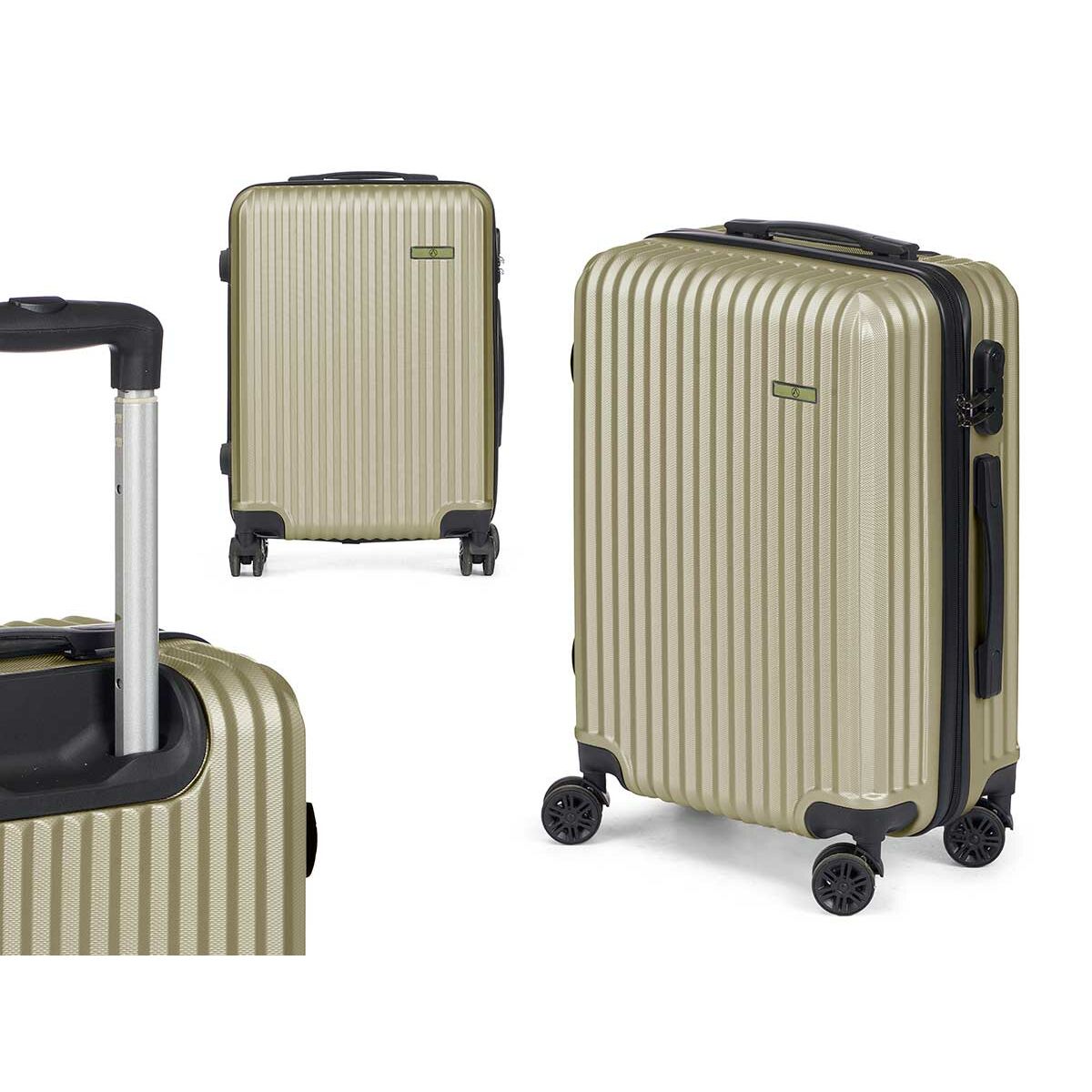 Håndbagage Grøn 55 x 35 x 20 cm Striber